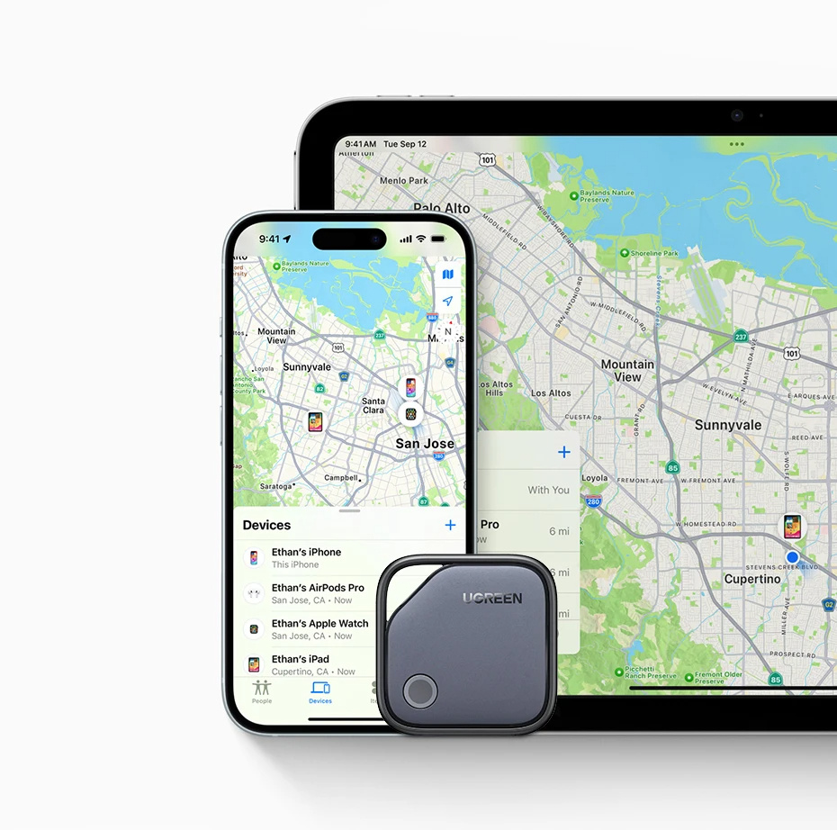 UGREEN CM816 смарт локатор с поддръжка на Find My - светлосин