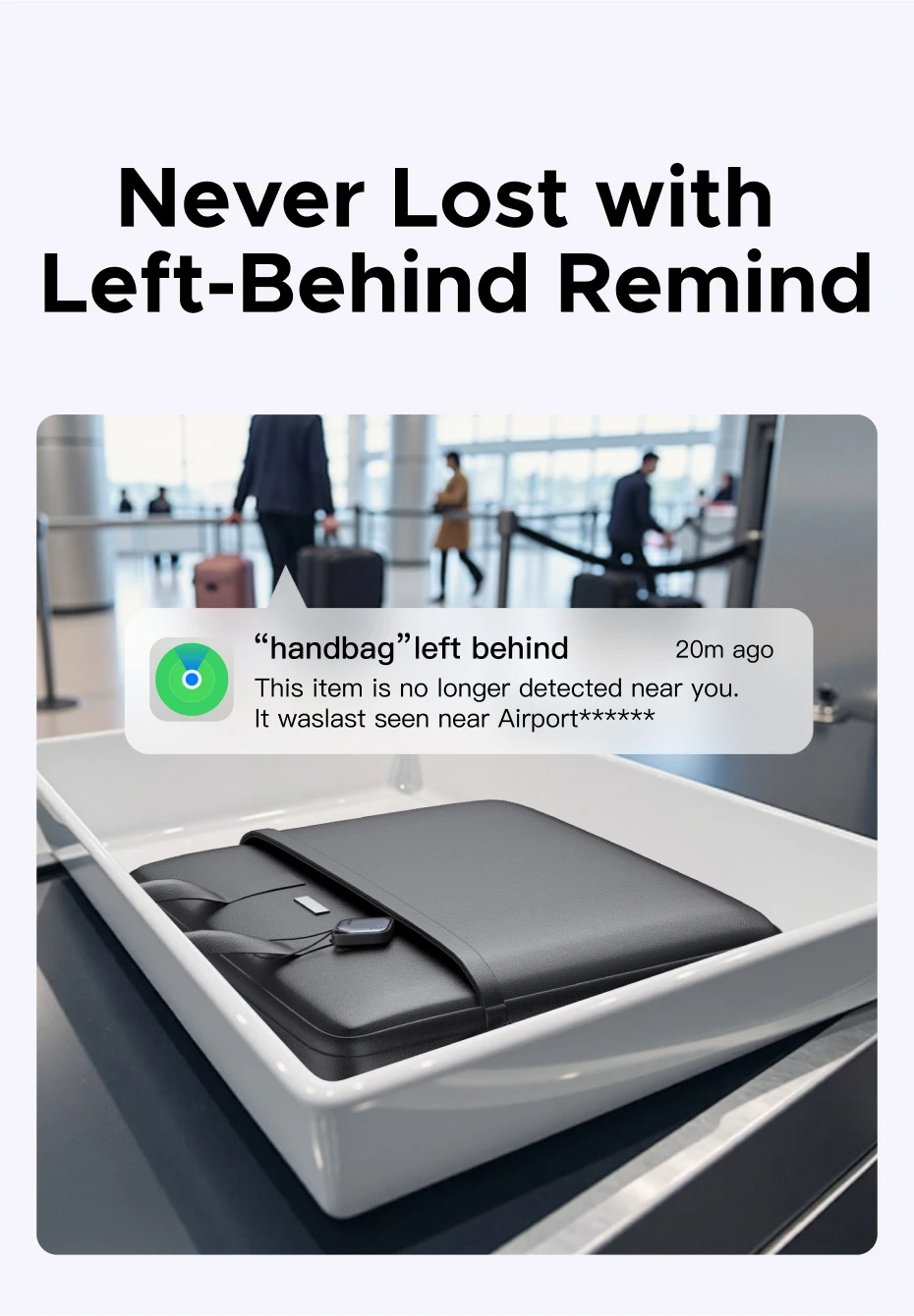 UGREEN CM919 smart локатор с поддръжка на Find My - тъмносив