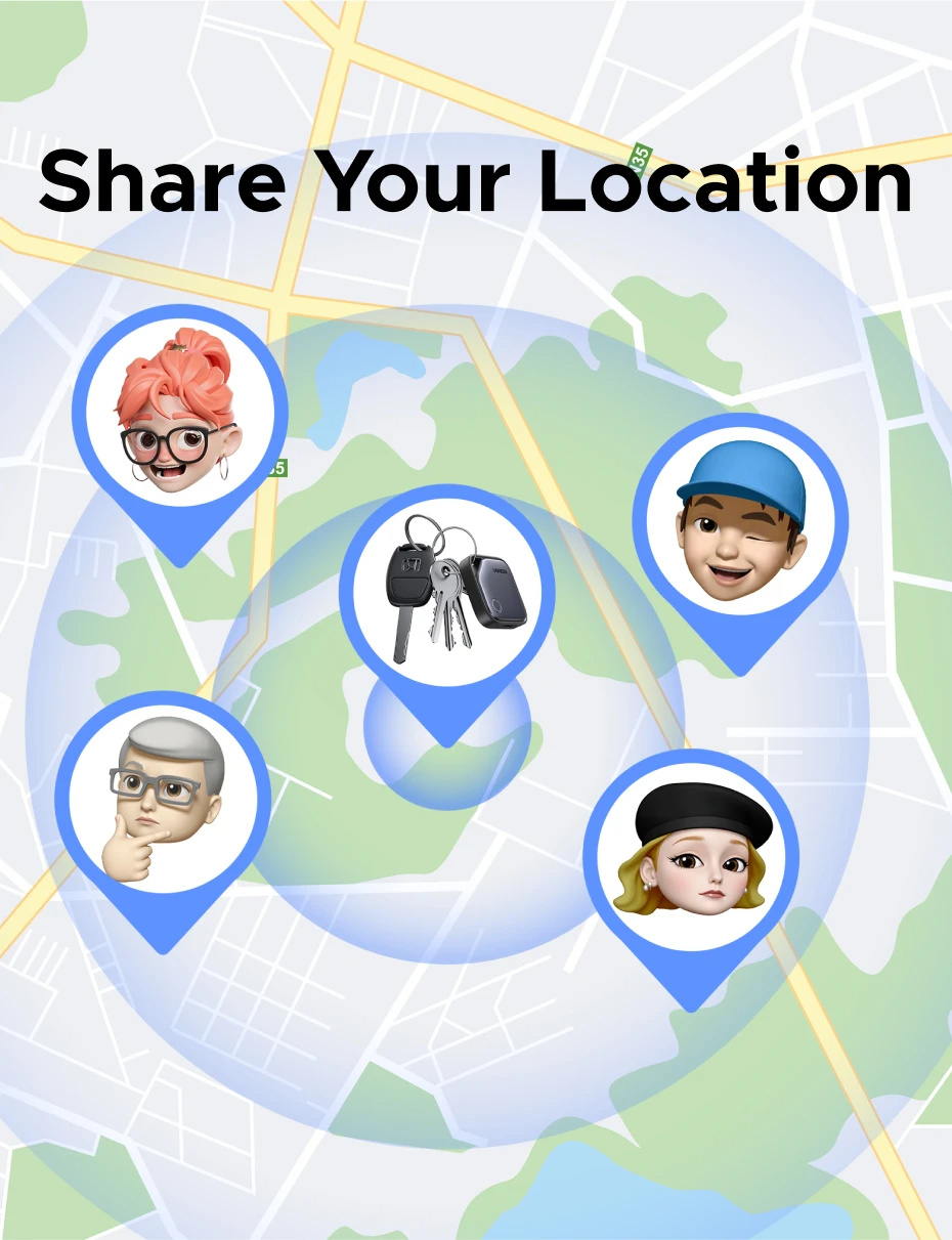 UGREEN CM919 smart локатор с поддръжка на Find My - тъмносив