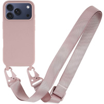 Матов калъф с регулируема каишка за iPhone 17 Pro - пепел от рози