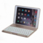 WITSPAD алуминиев кейс с цветно осветена Bluetooth клавиатура за iPad 9,7" (2017/2018) / Pro 9,7" / Air 1 / 2 - златен