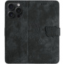 Флип калъф с десен на пеперуди за iPhone 16 Pro - тъмносив