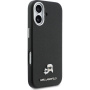 Karl Lagerfeld Karl and Choupette Heads Pins калъф от PU кожа с MagSafe за iPhone 17 - черен