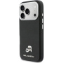 Karl Lagerfeld Karl and Choupette Heads Pins калъф от PU кожа с MagSafe за iPhone 17 Pro - черен