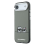 Karl Lagerfeld IML K&CH Heads Logo прозрачен калъф с MagSafe за iPhone Air - сив
