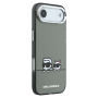 Karl Lagerfeld IML K&CH Heads Logo прозрачен калъф с MagSafe за iPhone Air - сив