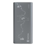 Tactical Squad Company външна батерия с портове 2x USB-C - 10 000 mAh - сива