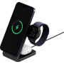 ENERGEA MagTrio 2 3в1 сгъваема магнитна безжична стойка за iPhone / Apple Watch / AirPods - 25W - черен