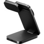ENERGEA MagTrio 2 3в1 сгъваема магнитна безжична стойка за iPhone / Apple Watch / AirPods - 25W - черен