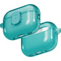 UNIQ Glase Pro Lock прозрачен калъф със закопчалка и карабинер за AirPods Pro 3 - тюркоазен