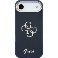 Guess IML 4G Script Metal Logo кейс за iPhone Air - тъмносин