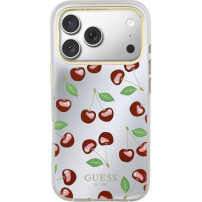 Guess Mirror Glitter Cherry огледален калъф с MagSafe за iPhone 17 Pro Max - череши