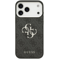 Guess 4G Silver Metal Logo калъф за iPhone 17 Pro Max - сив