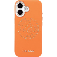 Guess Perforated 4G Logo калъф с MagSafe за iPhone 17 - оранжев