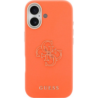 Guess Resin Logo калъф за iPhone 17 - оранжев