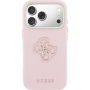 Guess Resin Logo кейс за iPhone 17 Pro - розов