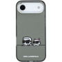 Karl Lagerfeld IML K&CH Heads Logo прозрачен калъф с MagSafe за iPhone Air - сив