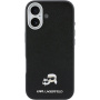 Karl Lagerfeld Karl and Choupette Heads Pins калъф от PU кожа с MagSafe за iPhone 17 - черен