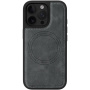 Защитен калъф от PU кожа с MagSafe за iPhone 16 Pro - сив