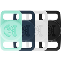 XDcase комплект силиконови калъфи за закрепване към нашийник за AirTag 1 / 2 - 4 бр. - син