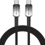 DUX DUCIS WLCM Series оплетен кабел за зареждане и данни - USB-C към USB-C - 1 m - черен