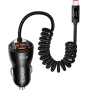 ESSAGER ES-CC29 комплект зарядно за кола с портове USB-C / USB-A и Кабел USB-C - 108W - 1,2 m - черна