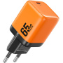 WEKOME WU-09 GaN Адаптер за бързо зареждане с порт USB-C - 65W - оранжев