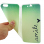 Отварящ се / флип гумен калъф за iPhone 6 / 6S - smile
