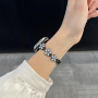 xDfind метална каишка с цветя за Apple Watch 42mm / 41mm / 40mm / 38mm - сребриста