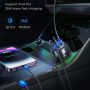 JOYROOM CCN19 зарядно за кола с портове 2x USB-C / USB-A - 65W - тъмносиво