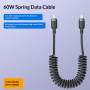 Yesido CA205 разтегателен кабел за зареждане и данни - USB-C към USB-C - 1,2 m - черен