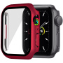 Матов защитен калъф със закалено стъкло за Apple Watch 45mm - червено