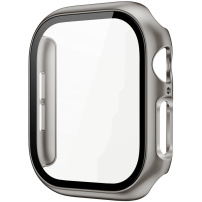 Металически корпус със закалено стъкло за Apple Watch 42mm (Series 10 / 11) - естествен титан