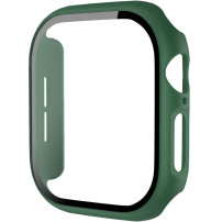 Матов калъф със закалено стъкло за Apple Watch 42mm (Series 10 / 11) - тъмнозелен