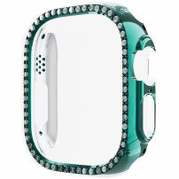 Метален калъф с камъчета за Apple Watch Ultra 49mm - синьо