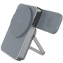 FIXED MagZen 5 безжични MagSafe външна батерия със зареждане за Apple Watch, стойка и USB-C порт - 5 000 mAh - сива