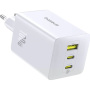 Baseus EnerFill FE11 GaN зарядно за бързо зареждане с портове 2x USB-C / USB-A - 100W - бяло