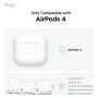 ELAGO AW5 Retro калъф с карабинер в стил игрова конзола за AirPods 4 / 5 - сив
