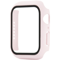 Защитен калъф със закалено стъкло за Apple Watch 40mm - розов