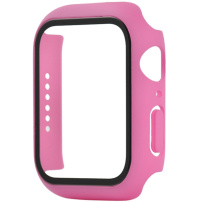 Защитен калъф със закалено стъкло за Apple Watch 40mm - розово