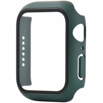 Защитен калъф със закалено стъкло за Apple Watch 40mm - тъмнозелен