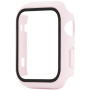 Защитен калъф със закалено стъкло за Apple Watch 42mm - розов
