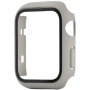Защитен калъф със закалено стъкло за Apple Watch 42mm - бежово