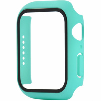 Защитен калъф със закалено стъкло за Apple Watch 44mm - тюркоазен