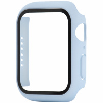 Защитен калъф със закалено стъкло за Apple Watch 44mm - синьо