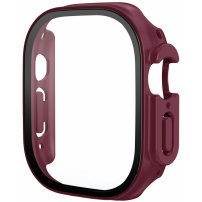Матов калъф със закалено стъкло за Apple Watch Ultra 49mm - винено