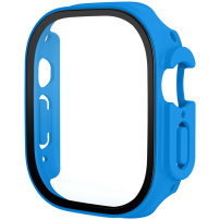 Матов калъф със закалено стъкло за Apple Watch Ultra 49mm - син