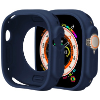 Защитен силиконов калъф за Apple Watch Ultra 49mm - тъмно син