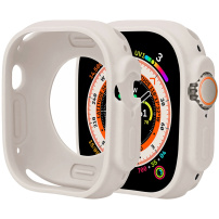 Защитен силиконов калъф за Apple Часовник Ultra 49mm - бежов