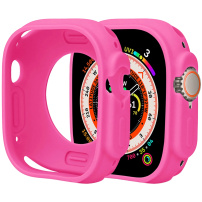 Защитен силиконов калъф за Apple Часовник Ultra 49mm - неоново розов